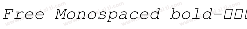 Free Monospaced bold字体转换